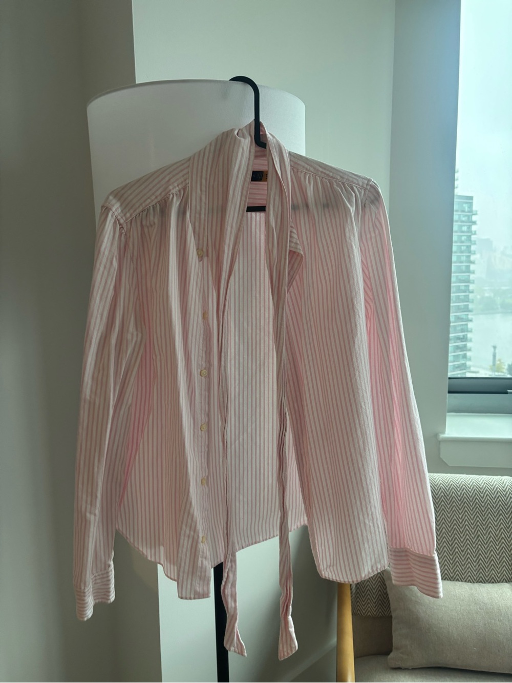 Ralph Lauren Pink and White Striped Dress Shirt